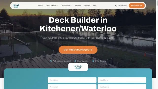 Micton Home Renovations renovation website project