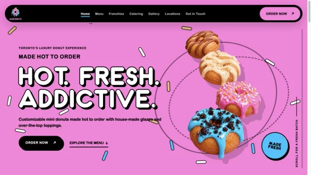6ix Donutz website redesign by Product X