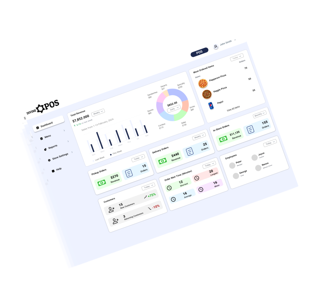 Divine POS Settings Dashboard